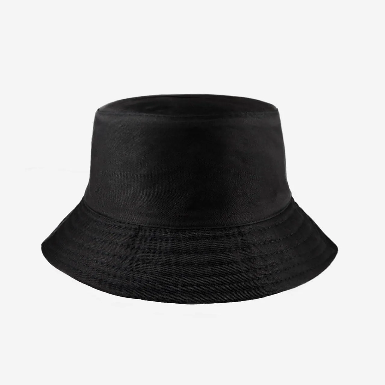 Unisex Black Bucket Hat Waterproof Rain Hat Reversible Shiny Rave Bucket Hat for Concert Festival