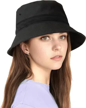 Unisex Bucket Hat for Women Men Cotton Summer Sun Beach Hat, Denim Packable Fisherman Caps for Casual, Trips, Sports