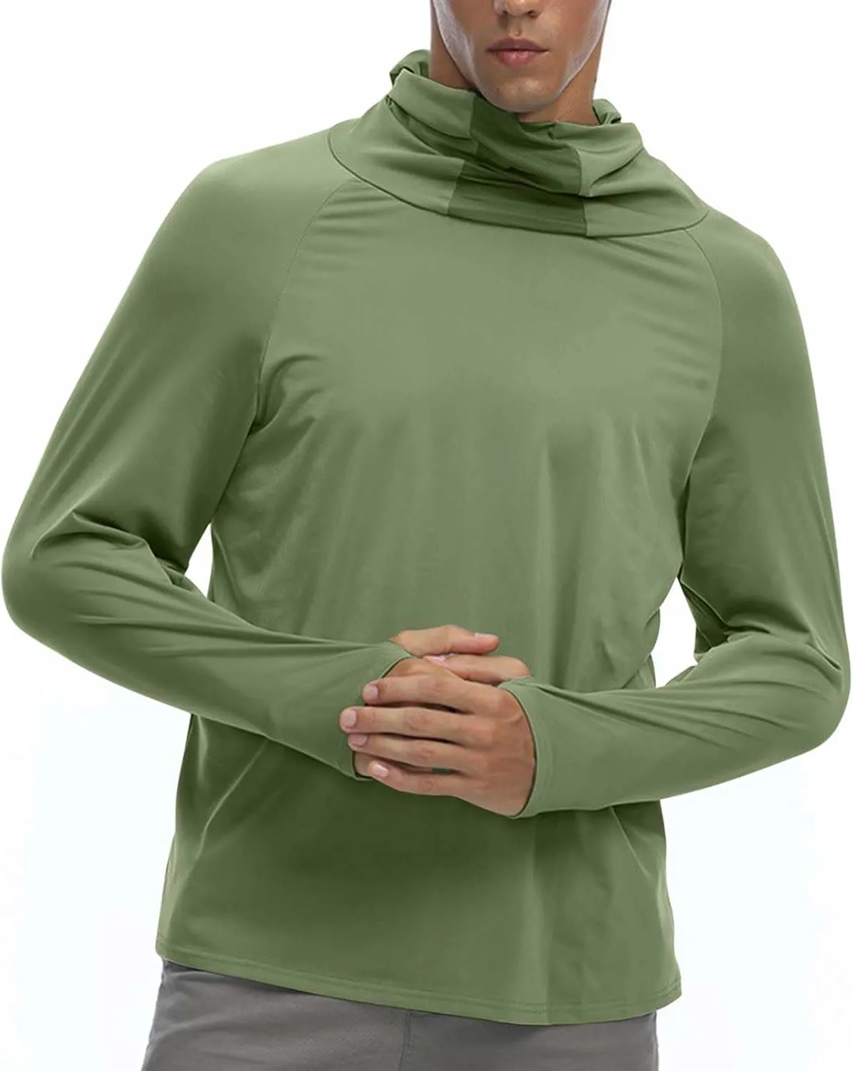 UNISEX Fashionable Long Sleeve Ice Silk Sunbreaker Suits Stylish Pure Color Face Mash Outfits Biking Commuting