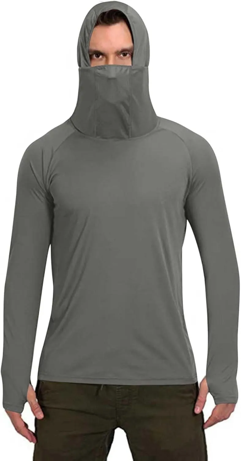 UNISEX Fashionable Long Sleeve Ice Silk Sunbreaker Suits Stylish Pure Color Face Mash Outfits Biking Commuting