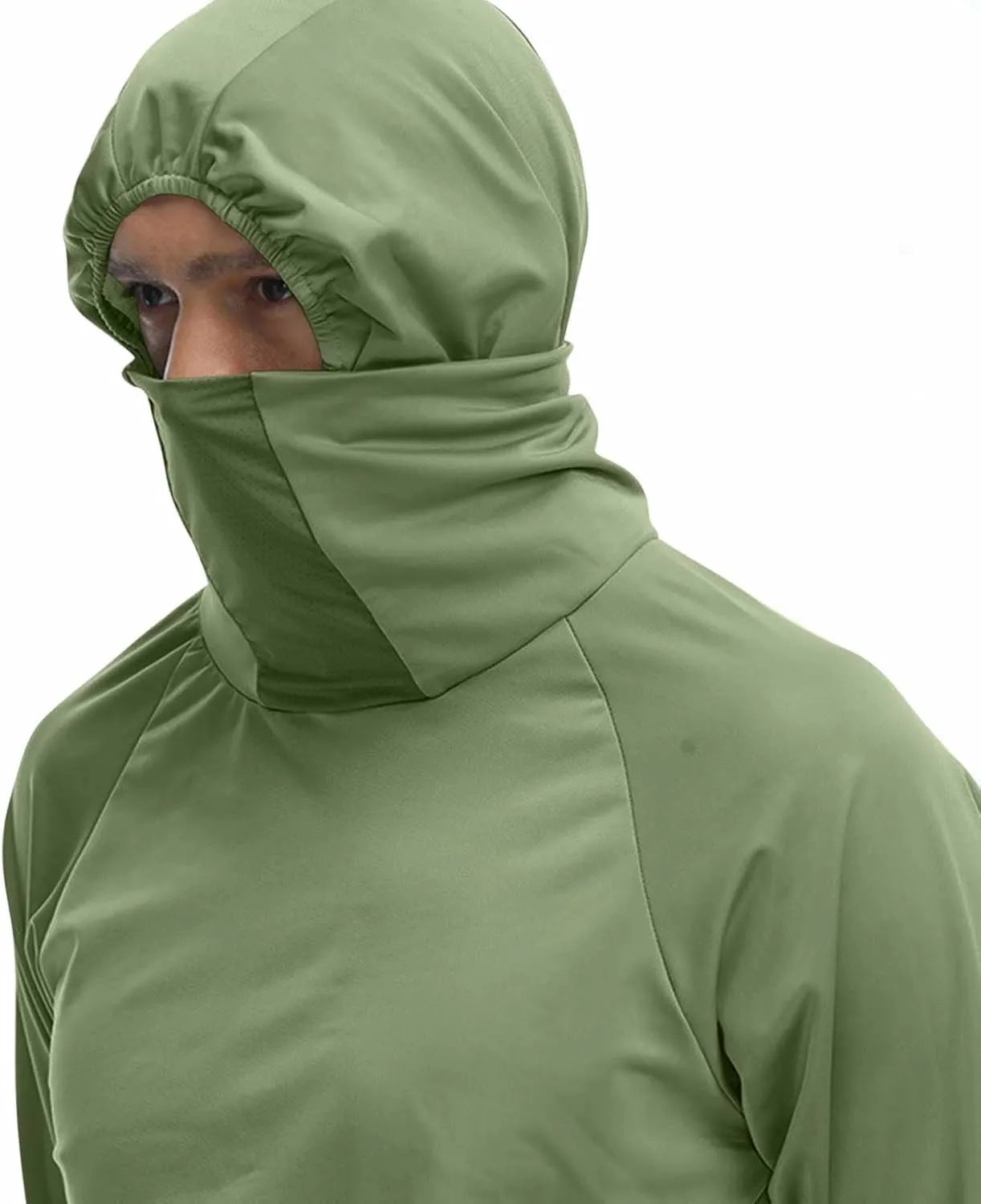 UNISEX Fashionable Long Sleeve Ice Silk Sunbreaker Suits Stylish Pure Color Face Mash Outfits Biking Commuting