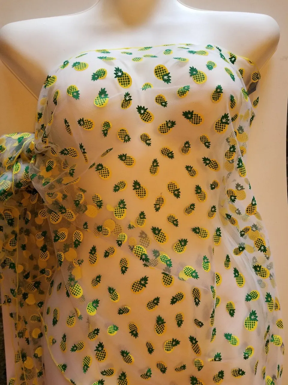Upside Down Pineapple Sheer Full Body Sarong Cover-up