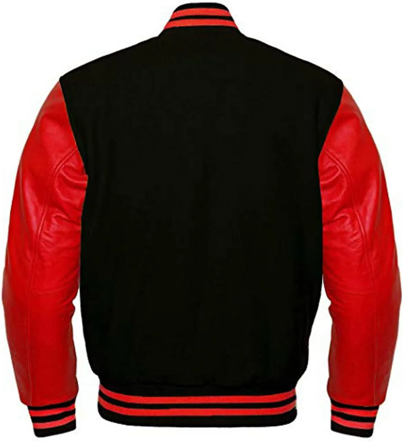 Varsity Jacket Letterman Baseball Jacket Wool body and Cowhide Leather Sleeves 17 Color Options