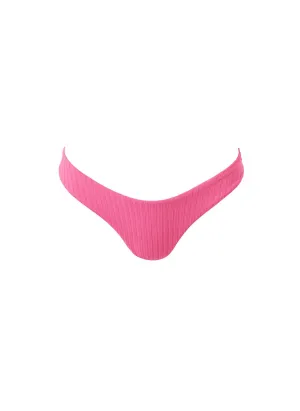 Vienna Hot Pink Ribbed Bikini Bottom