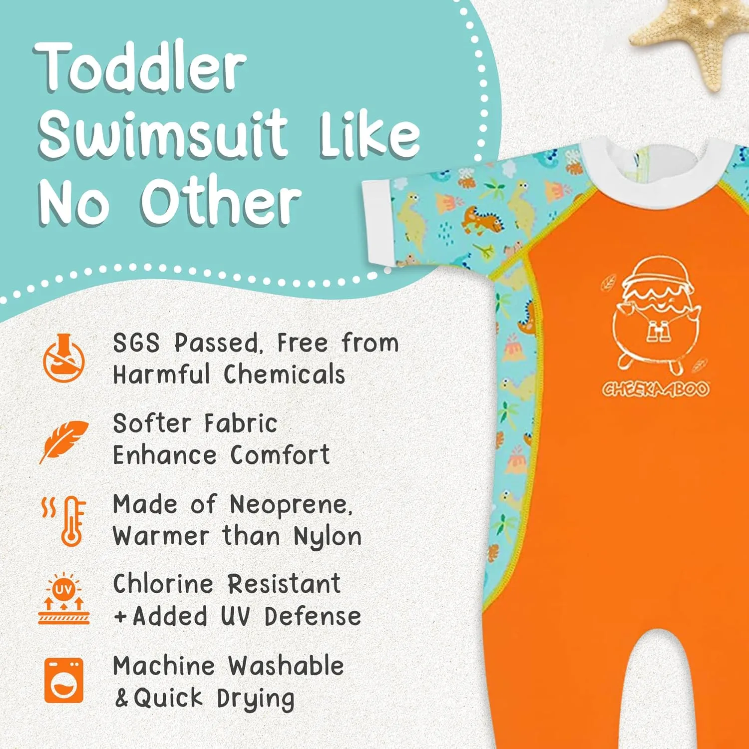 Warmiebabes Baby and Toddler Swimsuit, Thermal Baby Swimsuit Made with UPF50  Neoprene, Quick-Dry Wetsuit