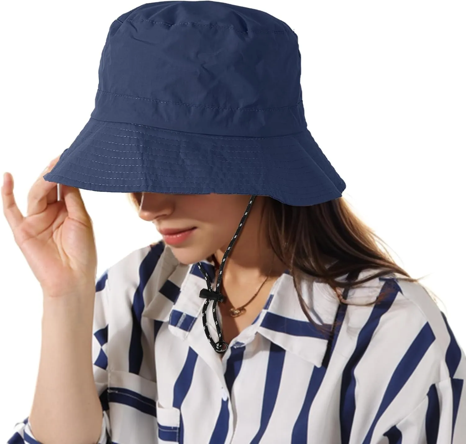 Waterproof Bucket Hat Women - UV Protection Rain Hats Ladies Packable Foldable Fishing Hat