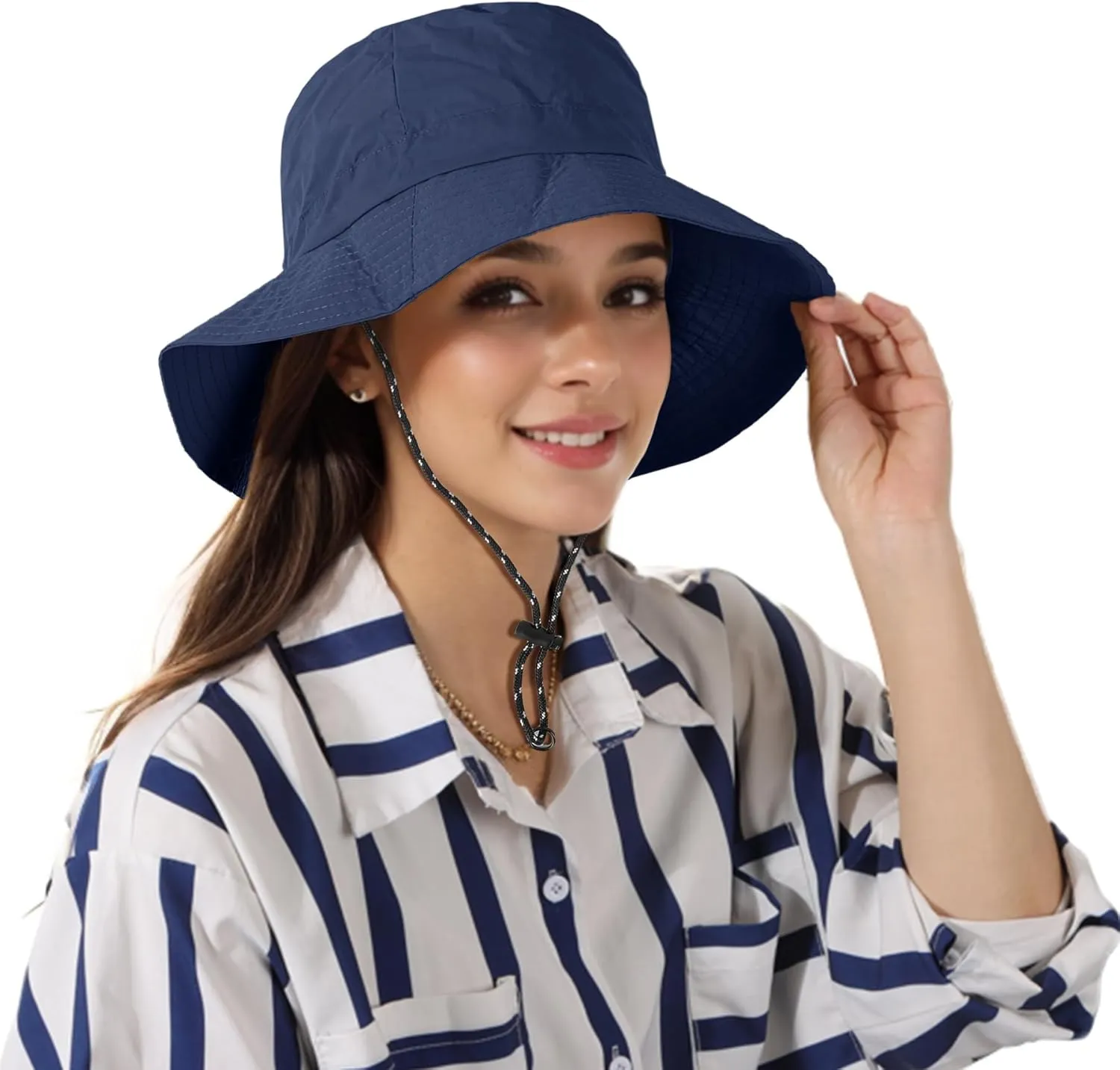 Waterproof Bucket Hat Women - UV Protection Rain Hats Ladies Packable Foldable Fishing Hat