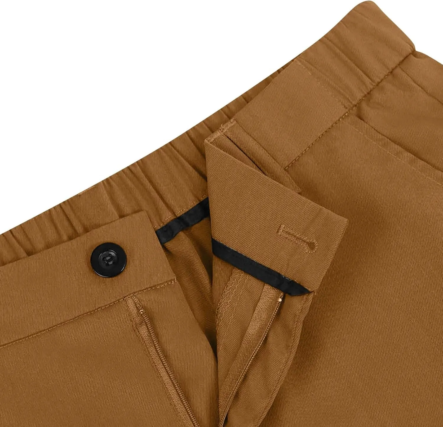 WENKOMG1 Mens Casual Shorts Wrinkle Free Flat Front 7 Inch Lightweight Chino Quick Dry Stretchy Golf Dress Shorts