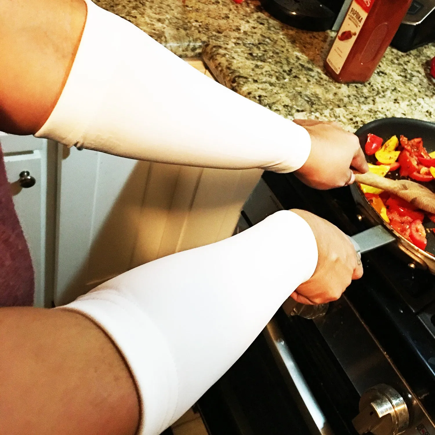 White Forearm Sleeves