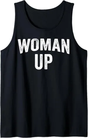 Woman Up Muscle Tank Top Funny Fitness Gym Workout Feminist Tank Top