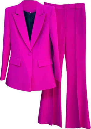 Women 2 Piece Outfits Dressy Blazer Jackets High Waisted Wide Leg Pants Suits Set Casual Business Work Wear