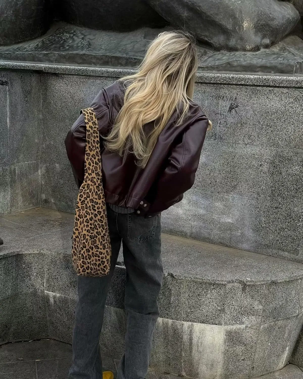 Women Gothic Faux Leather Jackets Oversized Vintage Outfits Grunge Punk Moto Biker Coat Y2K Altnertive Streetwear