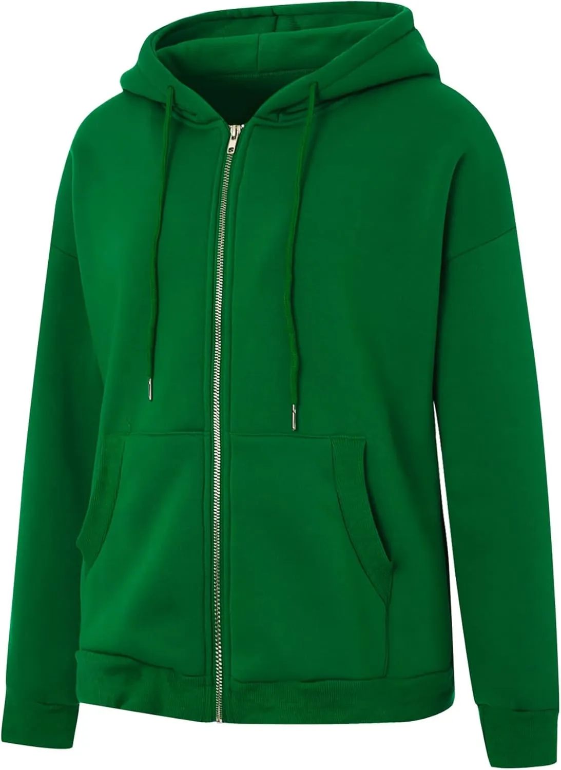Women Oversized Zip Up Hoodies Sweatshirts Clothes Teen Girl Casual Drawstring Jackets with Pockets