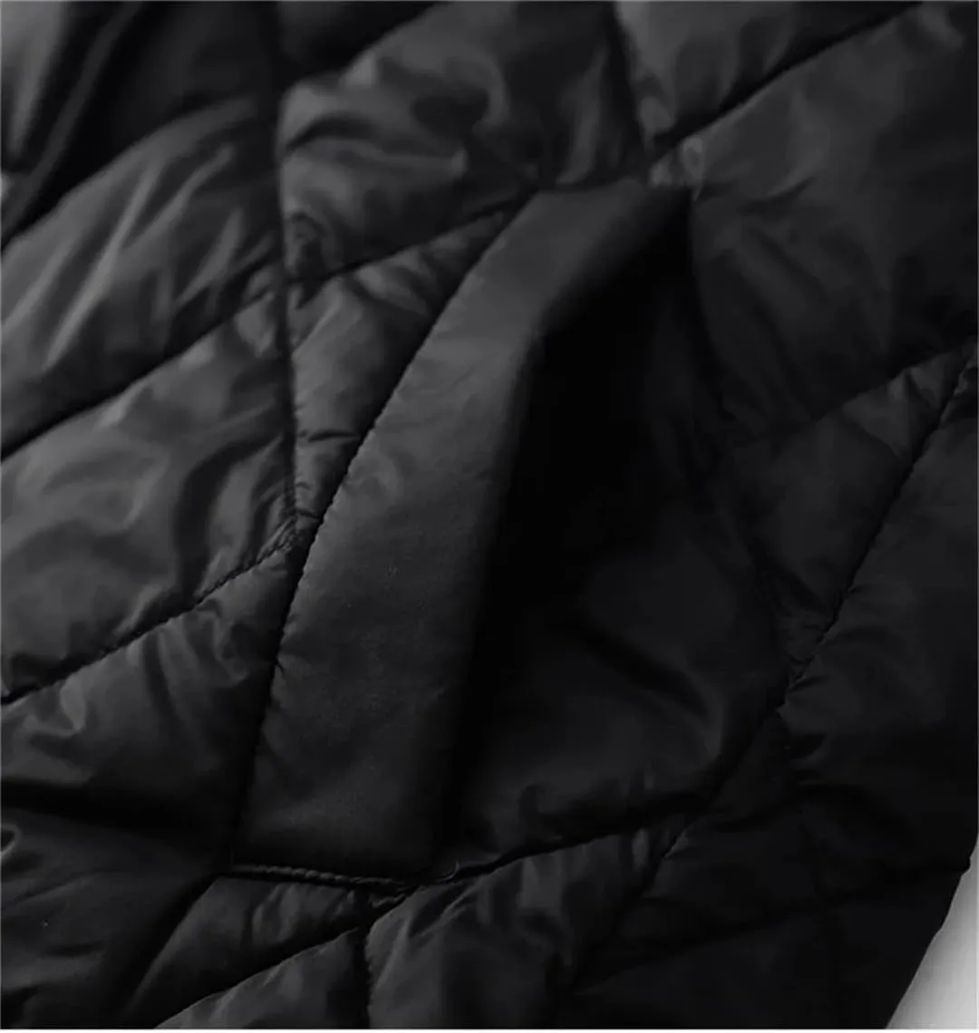 Women Sleeveless Down Vest Coat Loose Hooded Mid Long Cotton Padded Waistcoat Coat