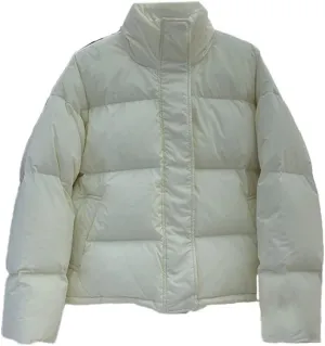 Women Stand Collar Down Cotton Padded Jacket Solid Loose Casual Thick Warm Jackets Coat