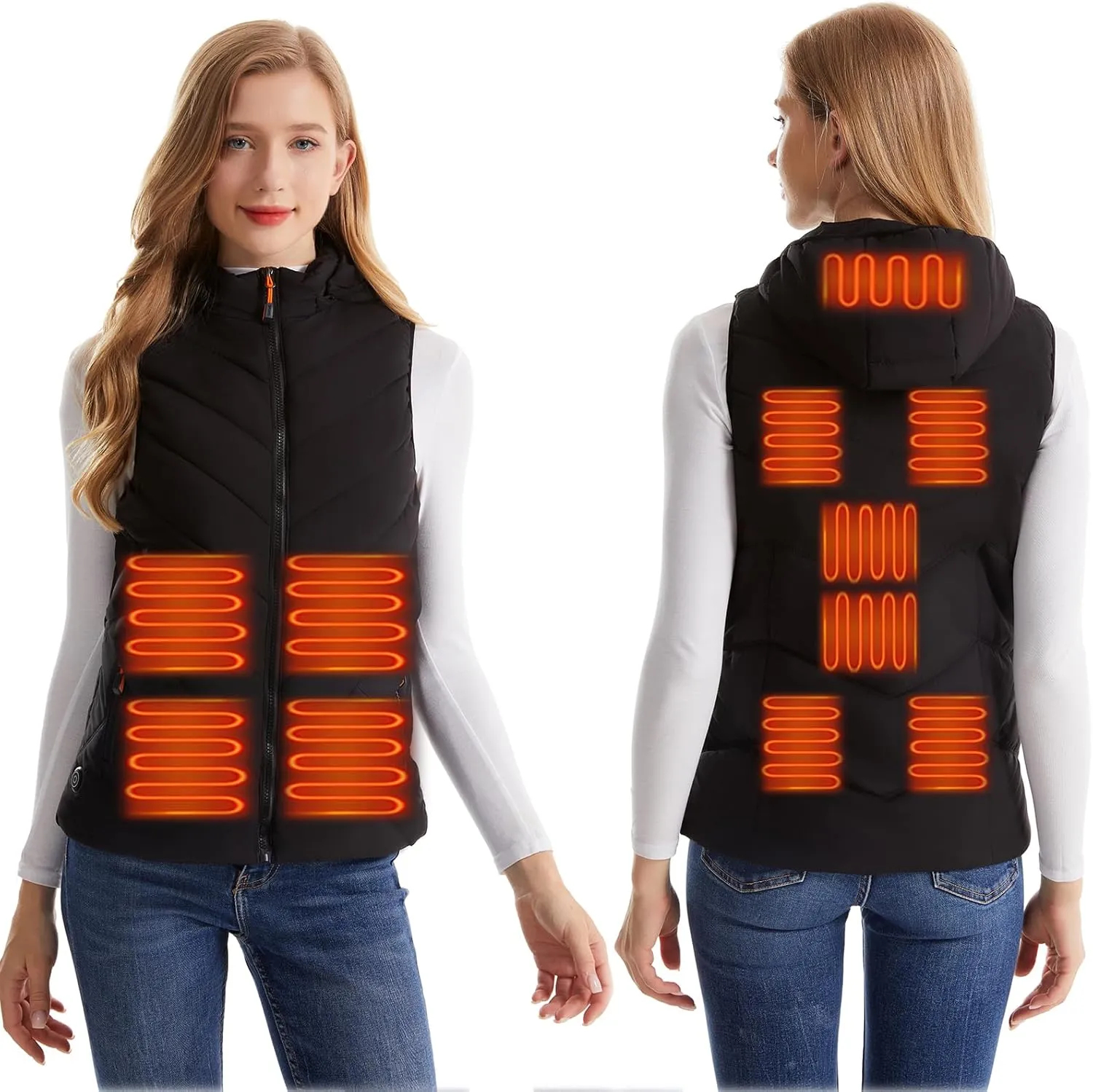 Women's Heated Vest with Battery Heated Body Warmer Winter Outdoor Heating Jackets for Women