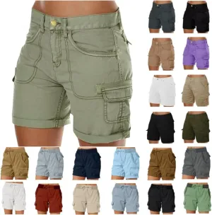Women's Hiking Cargo Shorts Summer Casual Shorts Golf Shorts with Pockets Outdoor Outfits