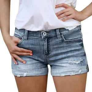 Womens Jean Shorts Distressed Ripped Denim Shorts High Waisted Casual Summer Shorts Fashion Cut Off 2025