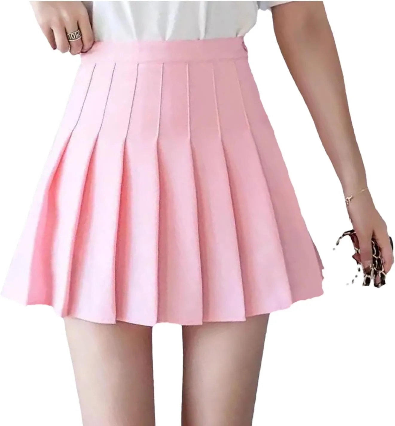 Womens Mini Pleated Short Skirt Slim Fit High Waisted A-Line Athletic Golf Short Skort