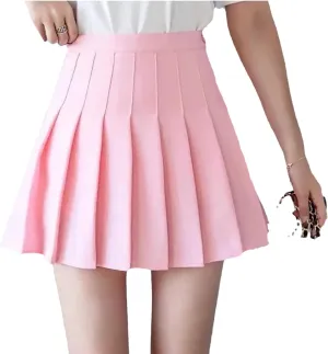 Womens Mini Pleated Short Skirt Slim Fit High Waisted A-Line Athletic Golf Short Skort