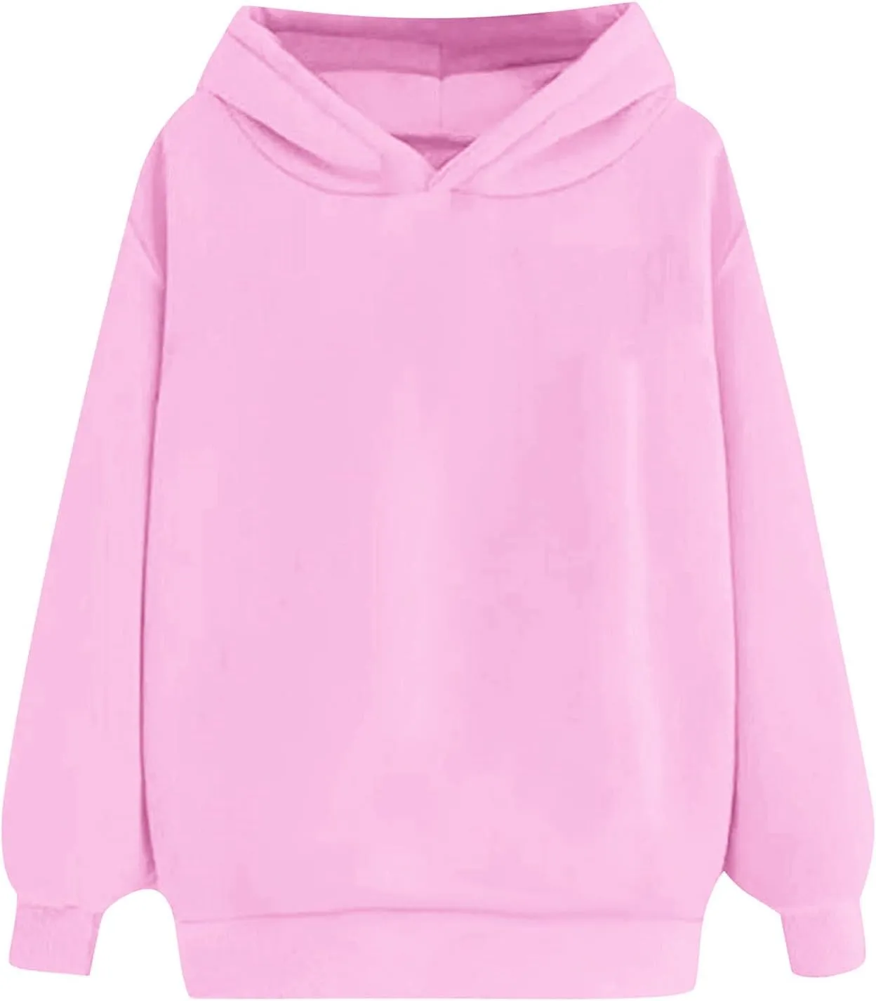 Womens Oversized Hoodies Sweatshirt Solid Color Pullover Fall Winter Outfits Casual Long Sleeve Tops