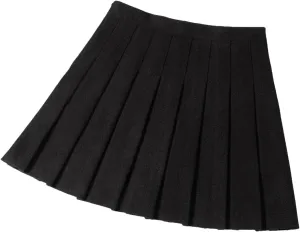 Womens Pleated Mini Skirt School Uniform High Waisted A-Line Skater Skirts Golf Skort