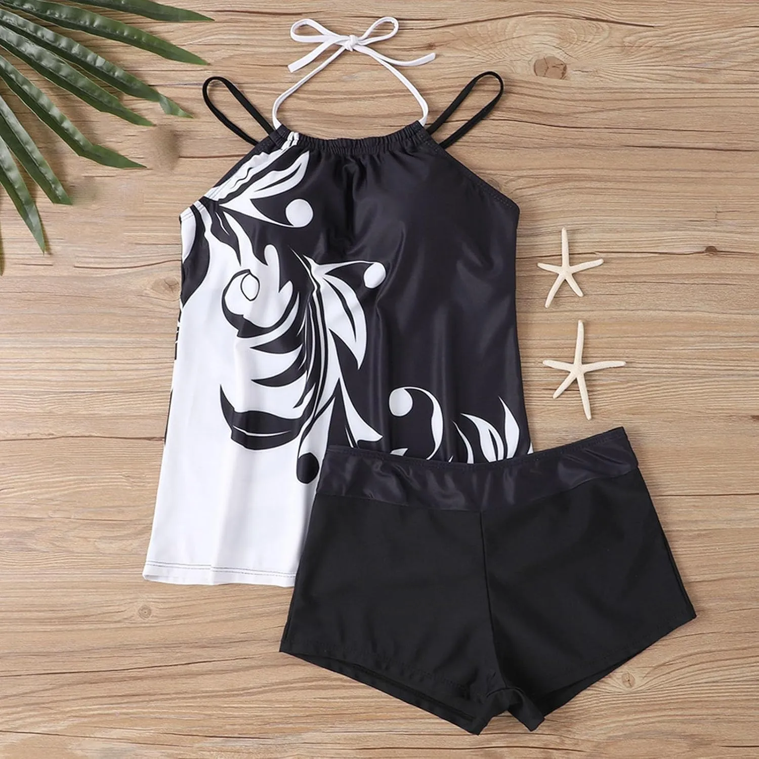 Womens Tankini Swimsuits 2 Piece Tummy Control Bathing Suits 2025 Flowy Floral Print Swim Tank Top with Boyshorts