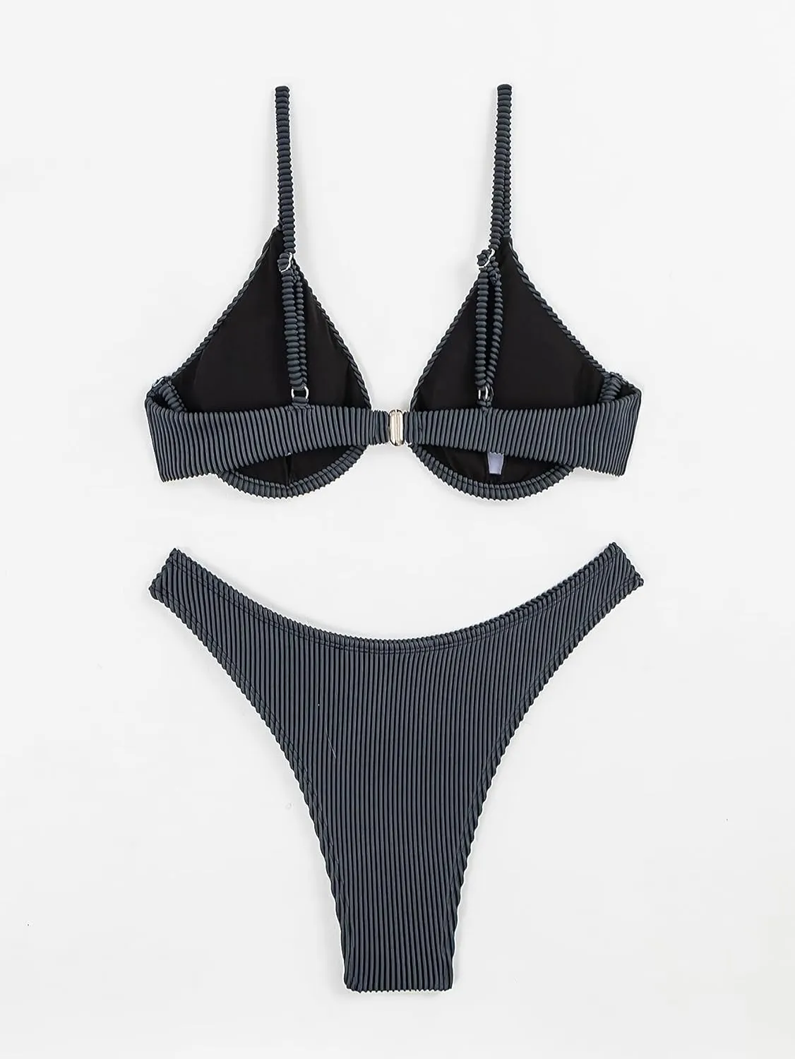 Women's Underwire Bathing Suit Push Up Swimsuit 2 Piece Bikini Set