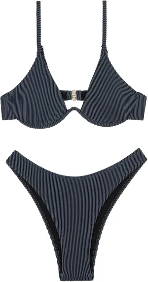 Women's Underwire Bathing Suit Push Up Swimsuit 2 Piece Bikini Set