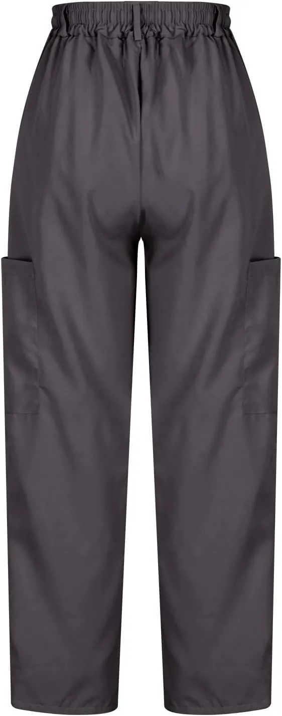 Womens Wide Leg Parachute Pants Casual Loose Cargo Pants Lightweight Vintage Streetwear Drawstring Baggy Trousers