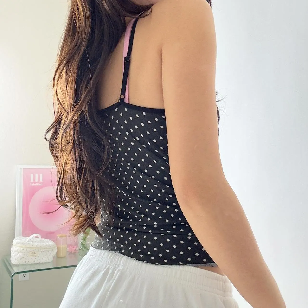 Womens Y2k Camisoles Tank Adjustable Spaghetti Strap Sleeveless Lace Trim Going Out Tops Ruched Mesh Crop Top