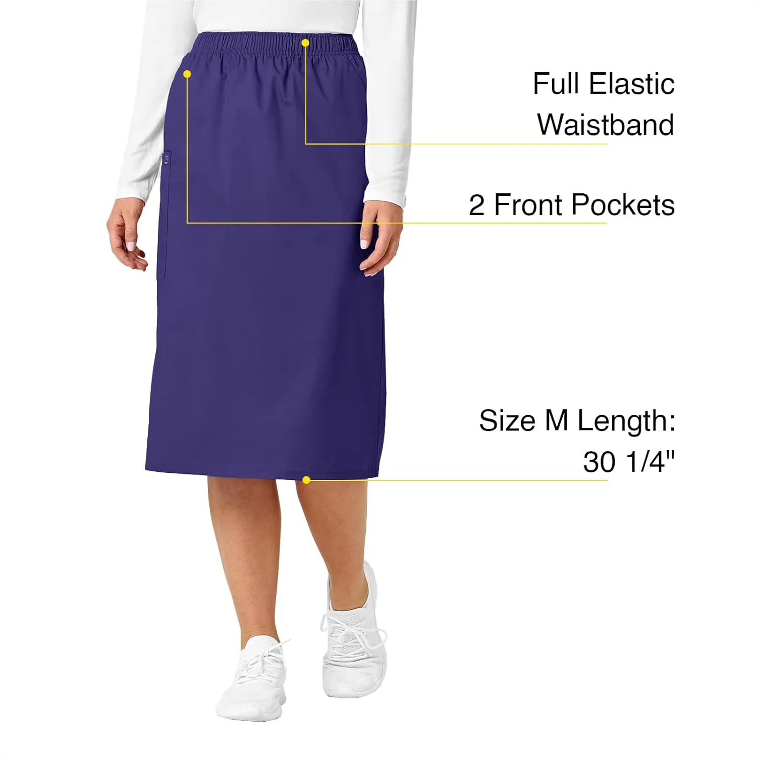 WonderWink Women's Wonderwork Pull-on Cargo Scrub Skirt
