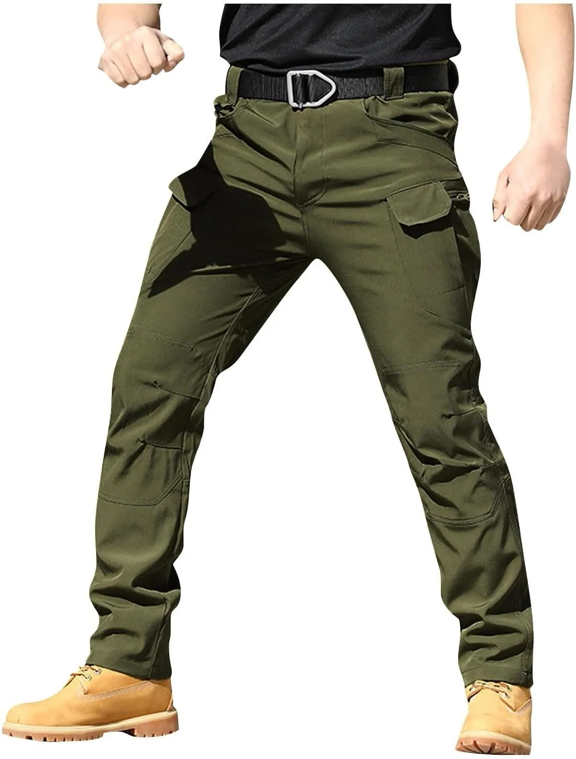 Ymosrh Men's Cargo Work Pants Casual Hiking Tactical Lightweight Ripstop Water Resistant Military Combat Trousers, M-3XL