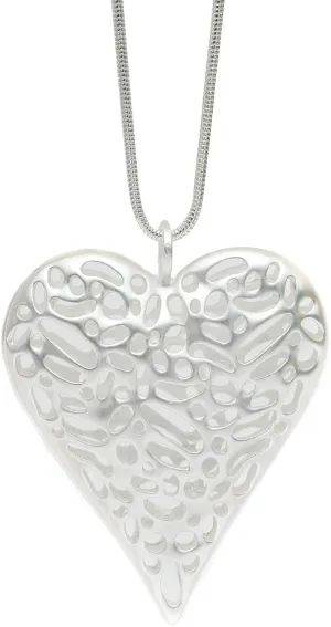 Z&R RETRO Heartfelt Glam: 80cm Sweater Chain with Oversized Heart Pendant - Casual Chic & Versatile Statement Piece! #FashionFrenzy #HeartPendant