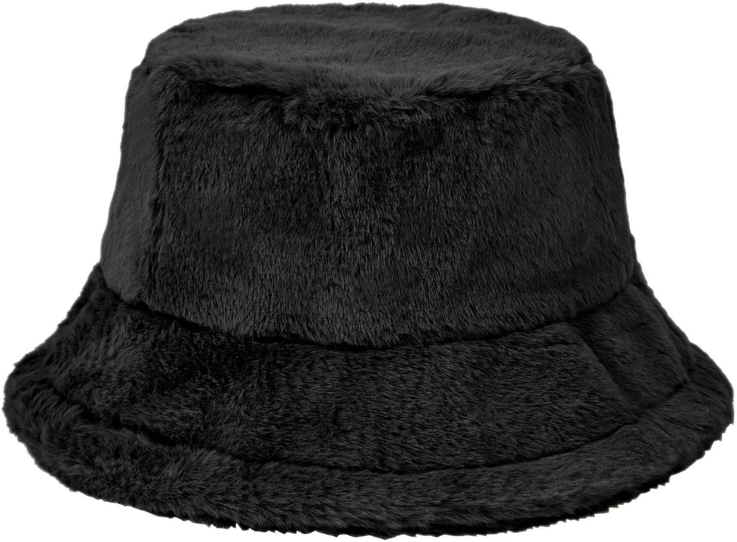 Zando Fuzzy Winter Warm Faux Fur Bucket Hat - Cute Soft Fluffy Rave Fisherman Cap