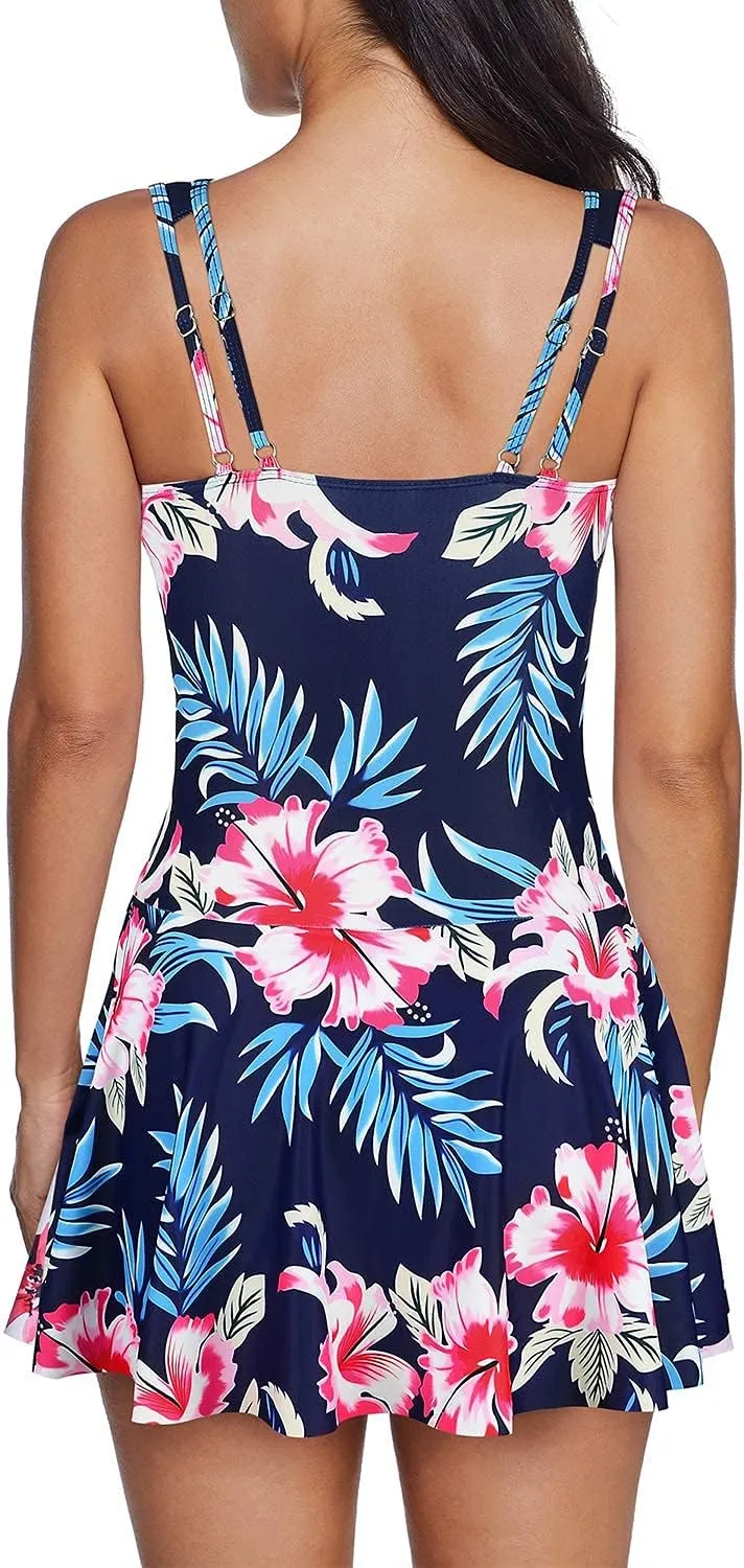 Zando Swim Suits for Women 2025 Swim Dress Womens SwimsuitsBathing Suits Swim Skirt One Piece Swimsuit Tummy Control