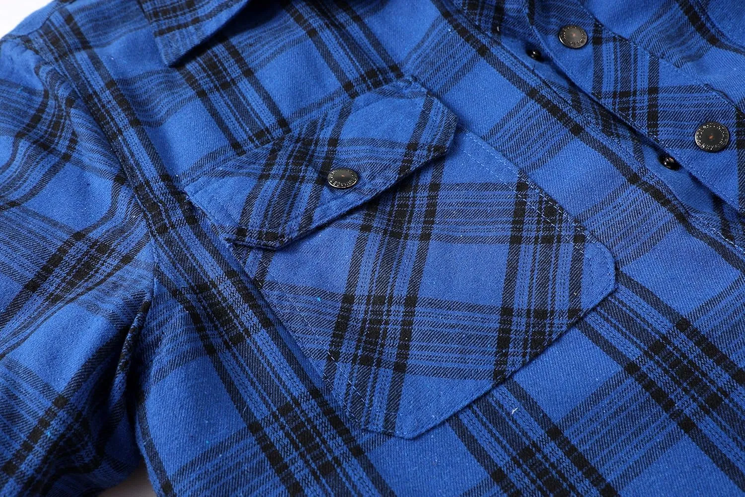 ZENTHACE Men's Thicken Plaid Hooded Flannel Shirt Jacket with Quilted Lined