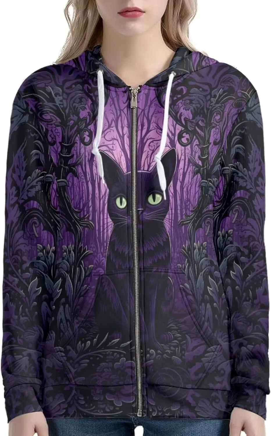 Zip Up Hoodie Y2K Women Oversized Hoodies Fall Tops Womens Jackets Full Zip Hooded Sweatshirt