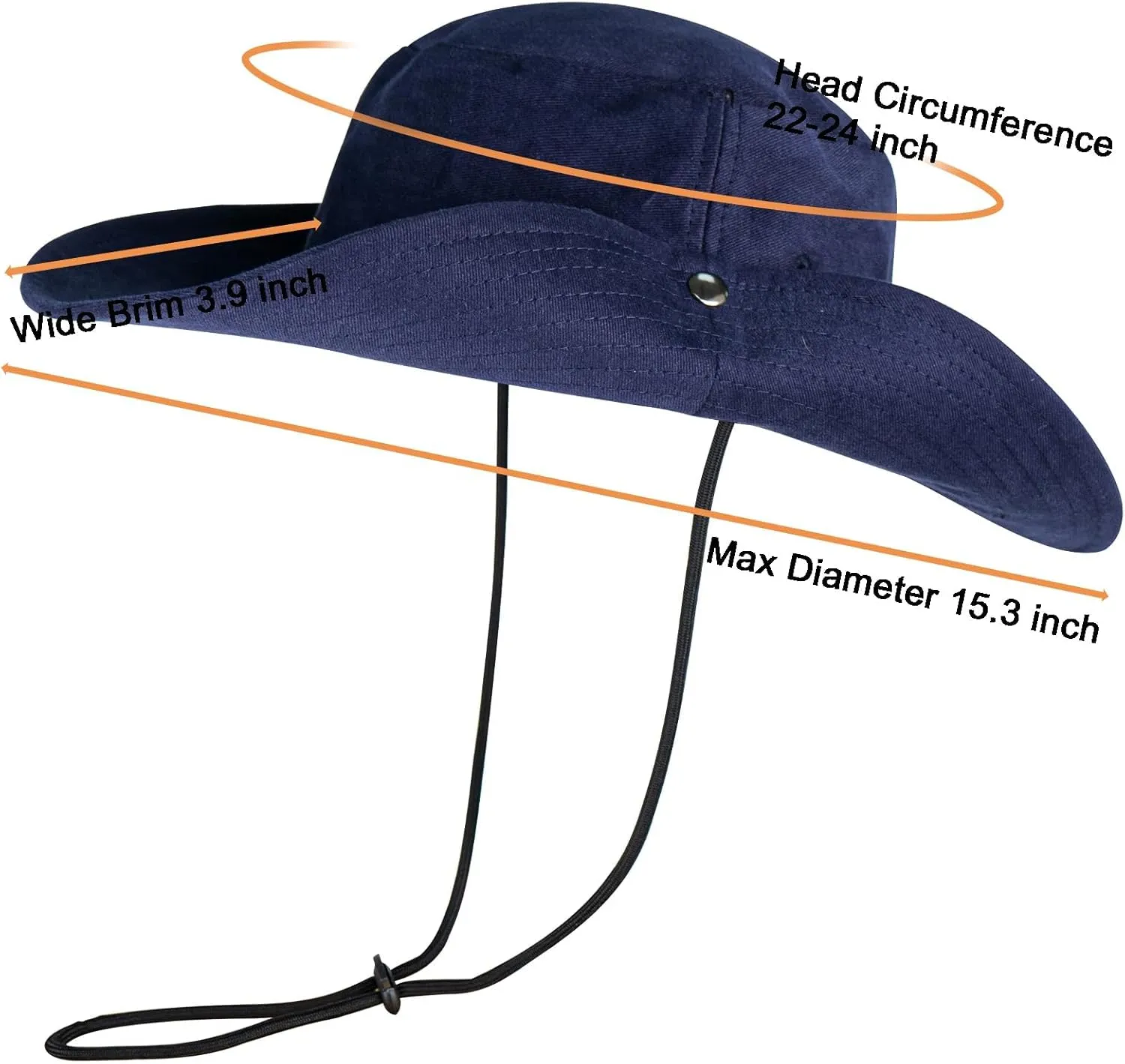 ZOORON Unisex Boonie Hats 100% Cotton Bucket Hat Wide Brim Hiking Fishing Safari Garden Hat Spring Summer Cap Outdoor