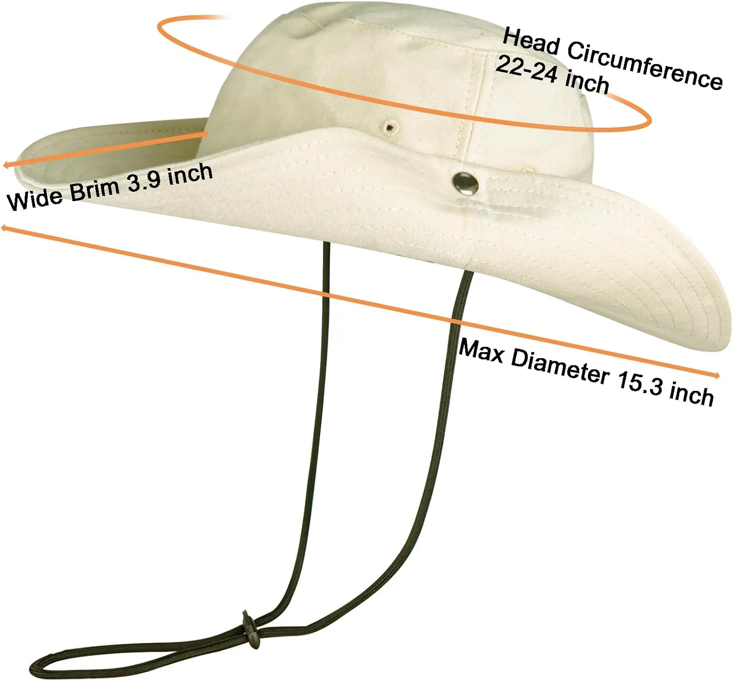 ZOORON Unisex Boonie Hats 100% Cotton Bucket Hat Wide Brim Hiking Fishing Safari Garden Hat Spring Summer Cap Outdoor